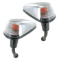 Preview: Blinker komplett - Weisses Glas m. oranger Birne - Satz mit Dichtung