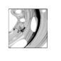Preview: Stahlfelge Chrom - 5,5x15 - 5x205 - ET15 - Käfer u.a. - 135 601 025E