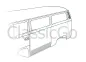 Preview: Außenseite Blech Mitte links 30cm - Bus T2a + T2b - 08/67-07/79