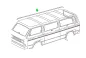 Preview: Zierleiste f. Regenrinne links oder rechts - Graphit - Bus T3 - 251 853 707D - 1BG