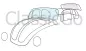 Preview: Frontscheibe Windschutzscheibe für VW Käfer 1303 Limousine - Klarglas
