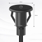 Preview: USB-C Einbaubuchse mit 15cm Kabel und Unterbaukonsole