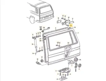Heckklappe Schraube Senkkopf Inbus - Bus T3 - 8/79-7/92 - N 903 229 01
