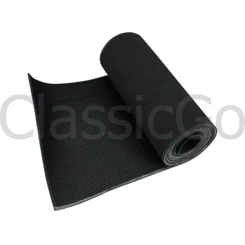 Trittbrettmatte schwarz für Brezel-Käfer in Original-Optik der Rillen