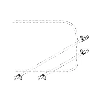 Endstütze rechts Schutzrohr 45° 'Jail Bar' - Bus T2