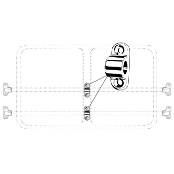 Mittelstück Fensterreling 'Jailbar' Samba - Bus T1