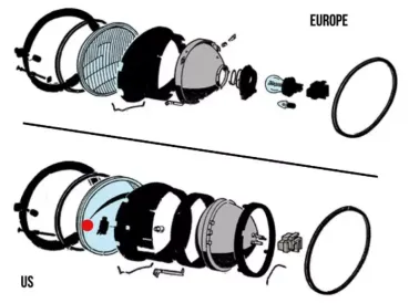 Lampenfassung f. US-Scheinwerfer - Käfer Bus u.a. - 111 941 173A