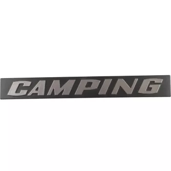 Emblem 'Camping' für die Heckklappe des VW Bus T3 Camper Westfalia