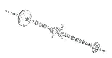 Einzelteile des Kurbeltriebs