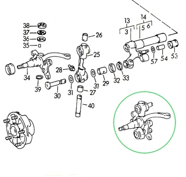 Achsschenkel re. - 356B - 64434100800 - 64434165200 | ClassicGo 