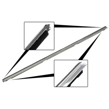 Fensterschachtleiste m. Zierleiste L/R - Karmann Cabrio ab 8/71 - 141 837 471 - 141 837 472