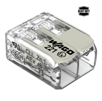 Verbindungsklemme 2-fach für geschlitzte Autokabel - für alle Leiterarten bis max. 4 mm² - max. 105°C - WAGO 221-482