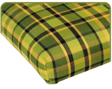Schlafbank Bezug 1.090mm - Grün m. Gelb kariert - Bus T2 Westfalia - 231 070 213B - 231 070 219B