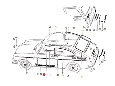 Klammer Einstiegsblende - Typ3 - 1500/1600 - 311 853 577A
