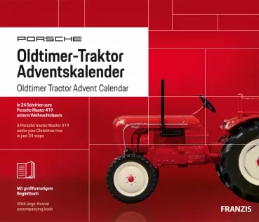 Adventskalender Porsche Oldtimer-Traktor - Modellbau-Vergnügen für die Adventszeit