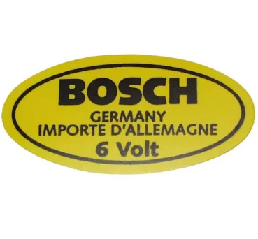 Aufkleber Zündspule 'BOSCH 6Volt'