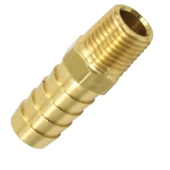 Schlauchstutzen Messing - Gewinde 1,4" und Schlauchanschluss 1/2"