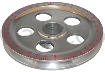 Riemenscheibe KW Alu gelocht - rote Skala - Ø 170mm - Serie - 113 105 251G