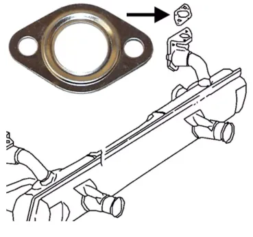 Auspuffdichtung zum Vorwärmrohr