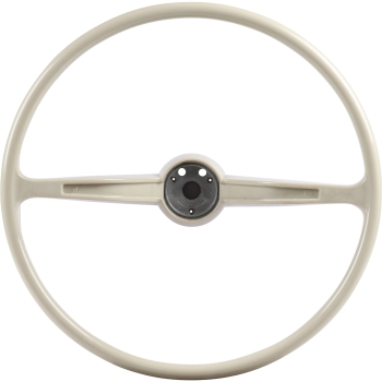 Lenkrad komplett mit Hupenring - Grau / Chrom - Ø400 mm - passend für VW Käfer Karmann Ghia 356 u.a. - Kopie