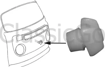 Stopfbuchse für Emblem zur Befestigung