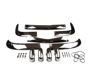 Stossstangensatz Komplett Edelstahl für den Karmann Ghia Typ14