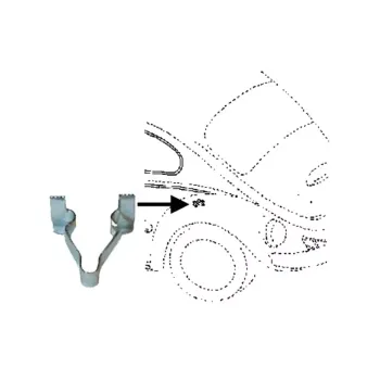 Zierleiste 18mm Klammer Metall - Käfer Typ 3 - bis 07/66 - 113 853 585B