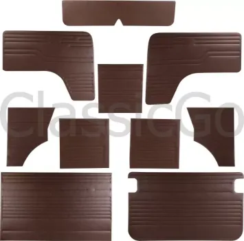 Seitenverkleidung Satz braun 10-teilig - passend für VW Bus T2 - 08/67-07/79 - AC823052
