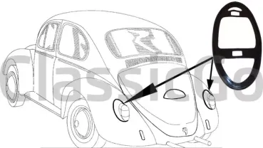 Dichtung Rückleuchte links+rechts VW Käfer