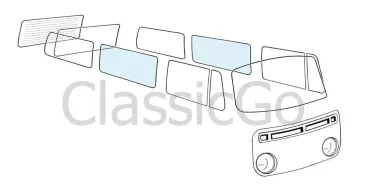 Seitenfensterscheibe Mitte