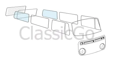 Seitenfensterscheibe hinten 3/4