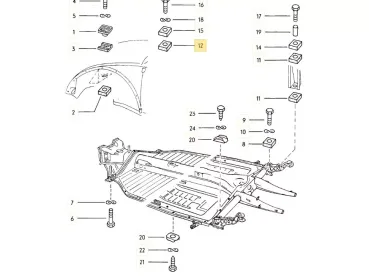 Position 19 - Kurzer Vorderwagen Distanzhülse