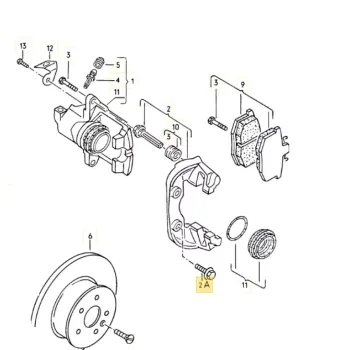 Schwimmsattel Schraube - Bus T3 ab 8/86 - M16x1,5x48 - 10.9 mit Bund - N 904 993 01