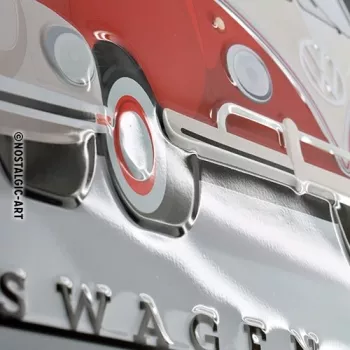 VW - Meet The Classics Blechschild 30 x 40 cm mit Käfer Cabriolet und Bulli