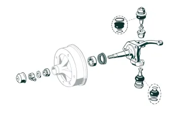 Radlagersatz vorn Trommelbremse - Käfer u.a. - ab 08/67 - 311 405 645