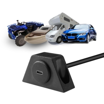 USB-C Einbaubuchse mit 15cm Kabel und Unterbaukonsole