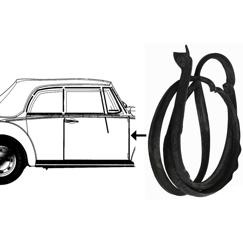 VW Käfer Türdichtungen A-Qualität links - Bekabo Classicparts