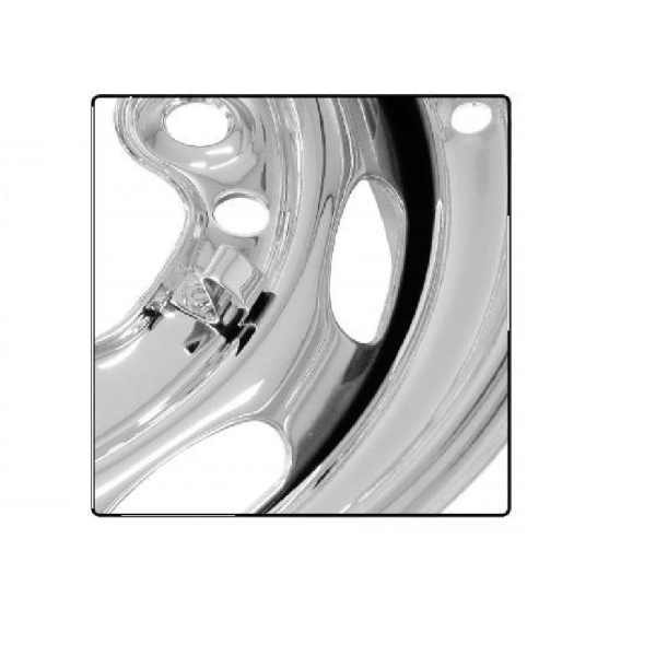 Stahlfelge Chrom - 5,5x15 - 5x205 - ET15 - Käfer u.a. - 135 601 025E