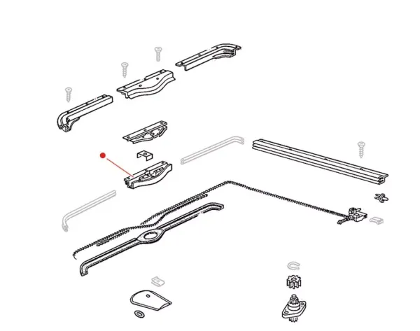 Seilzugführung Mitte - Käfer - Typ3 - 313 877 369A