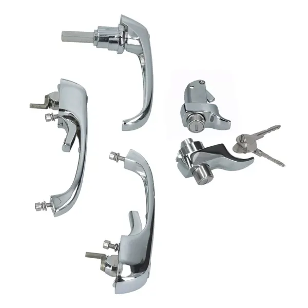 Griff-Set 5-teilig Chrom - Bus T2 - 08/71-07/74