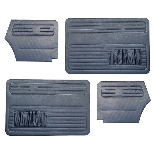 Türverkleidungssatz - Käfer Cabrio 08/66-07/72 - 113 898 320B - Blau