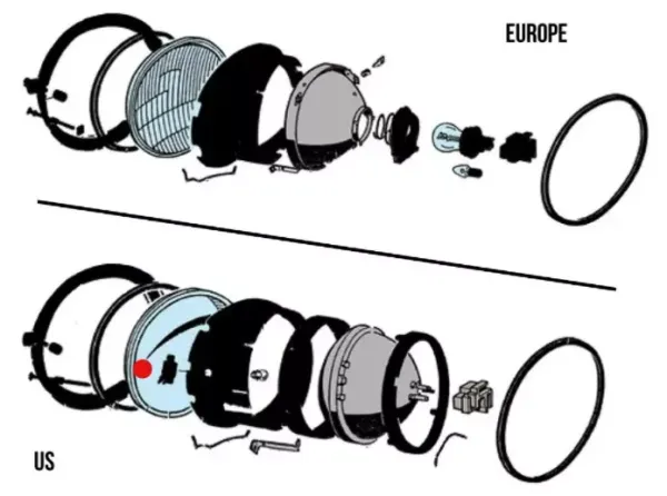 Lampenfassung f. US-Scheinwerfer - Käfer Bus u.a. - 111 941 173A