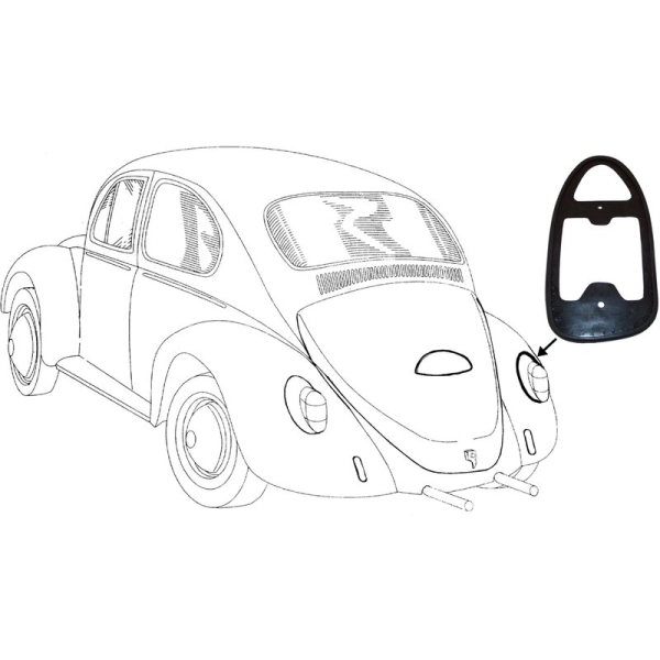 Rücklicht Dichtung re - Käfer - 8/67-7/72 + 1302 -