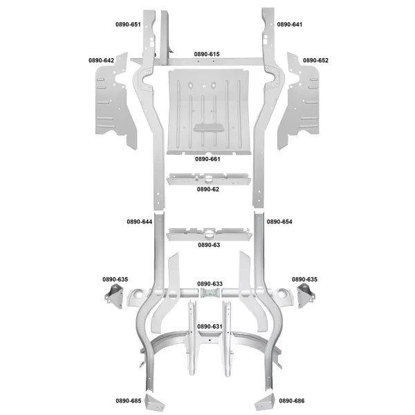 Fahrgestell Kit - verpackt 210x80x43cm - Bus T1 - 08/59-07/67 - TOP-Qualität von SWT