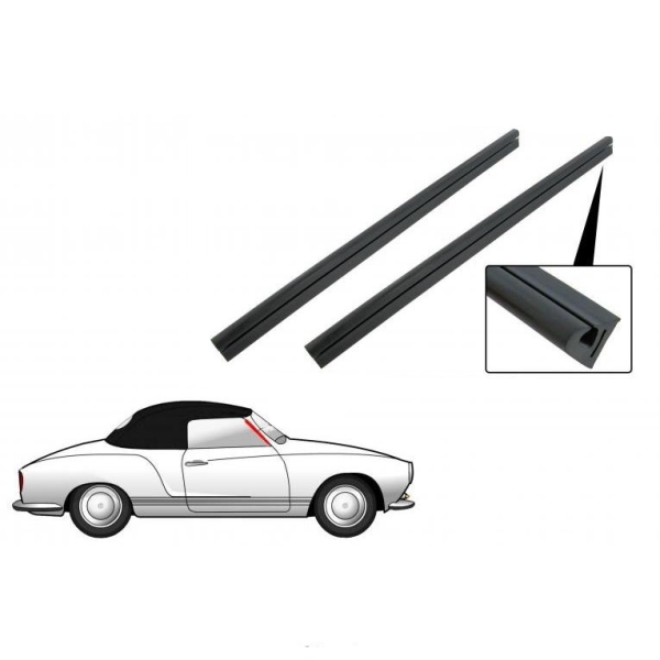 Gummidichtung zwischen Säule und Türscheibe