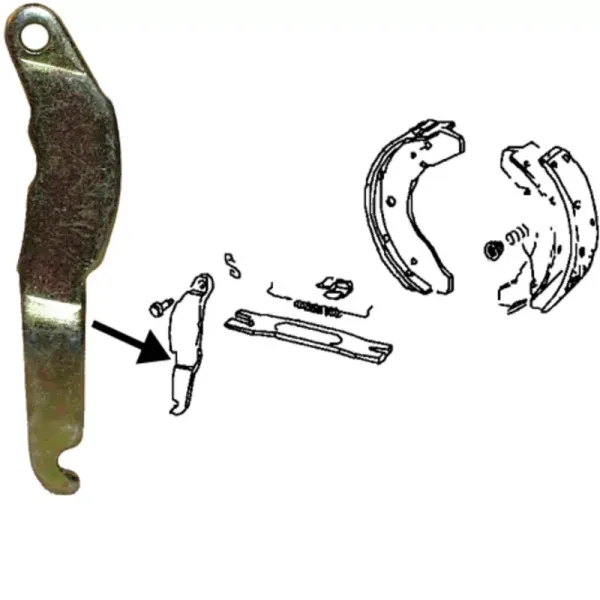 Handbremsseil Hebel links - Käfer u.a. - 113 609 613A Handbremsseil Hebel links - Käfer u.a. - 113 609 613A