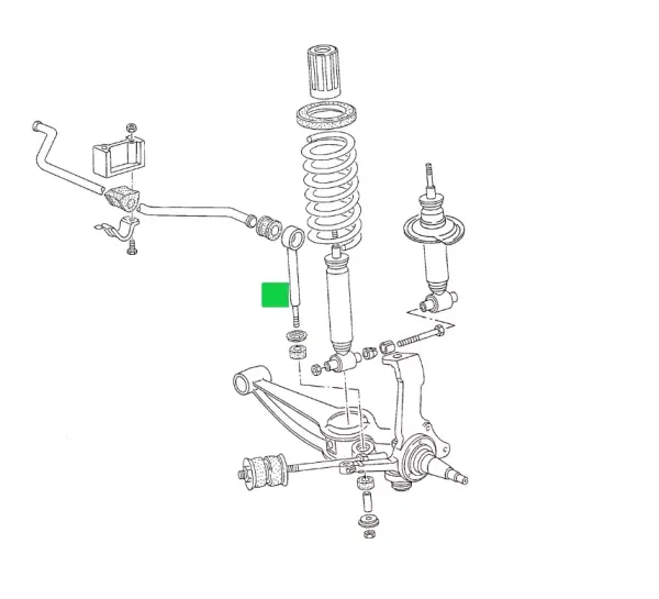 Stabilisator Pendelstütze gerade - Bus T3 - 8/84-7/92 - 251 411 051A
