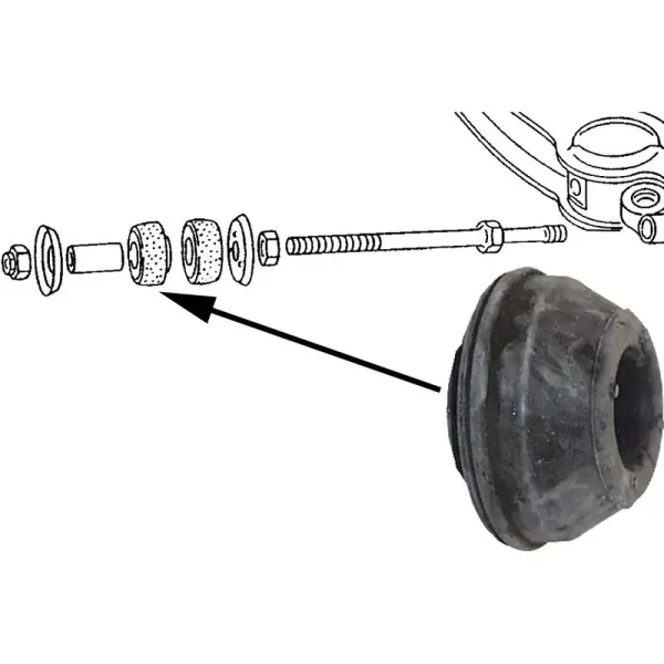 Querlenker Zugstrebe Gummi hinten - Bus T3 - 05/79-08/92 - 251 407 179