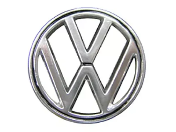 Emblem 'VW' verchromt - Nase - Karmann Ghia ab 8/62 - 141 853 601B - sehr selten