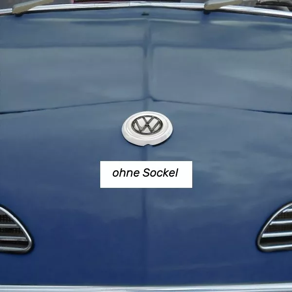 Emblem 'VW' verchromt - Nase - Karmann Ghia ab 8/62 - 141 853 601B - sehr selten